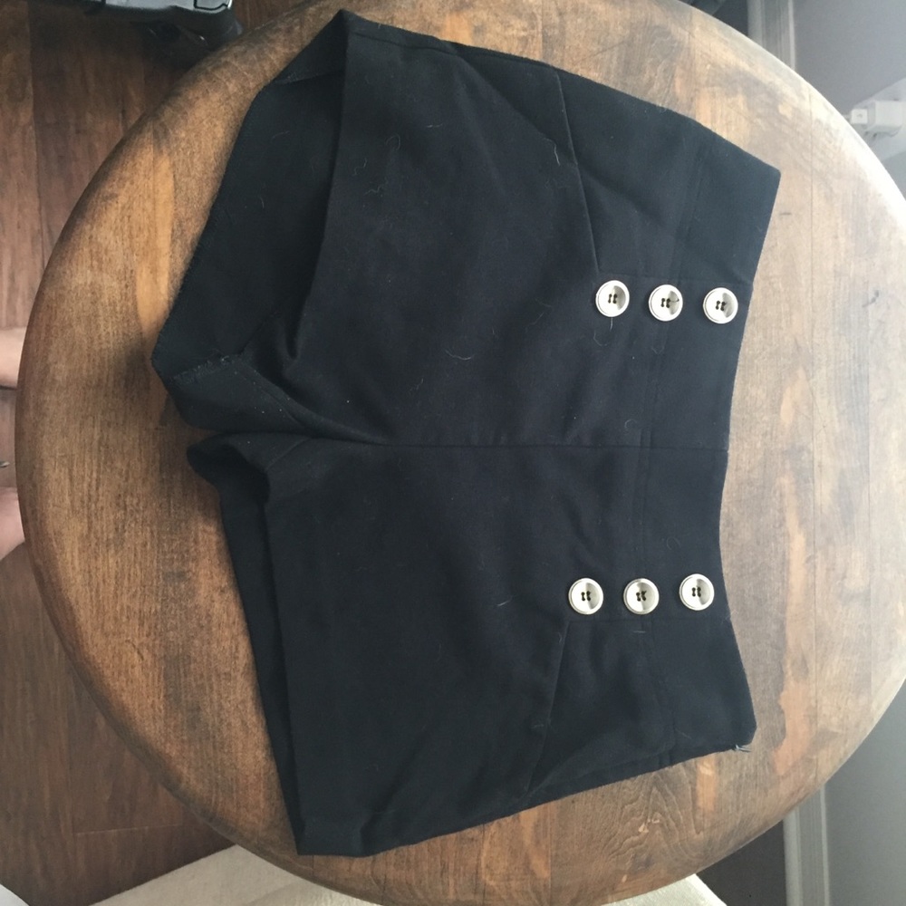 Black high waist shorts